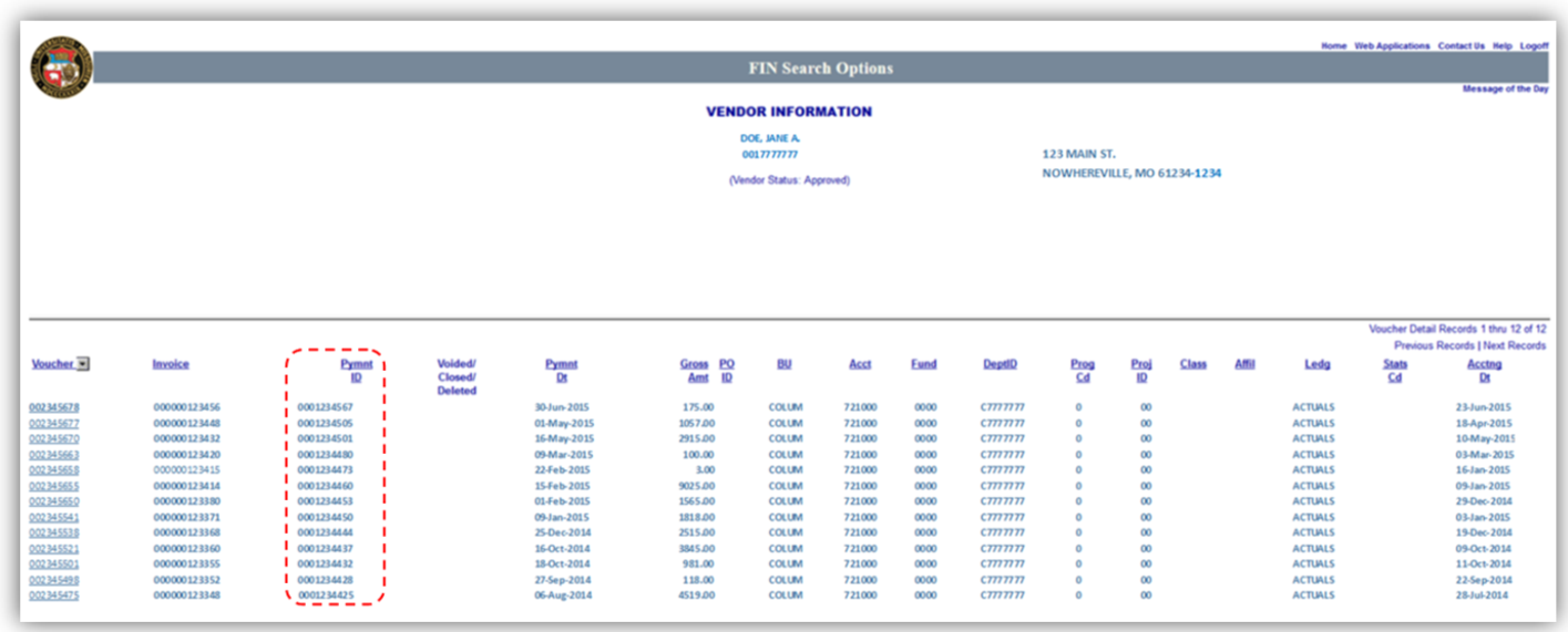 AP Check Inquires - screenshot and/or workflow