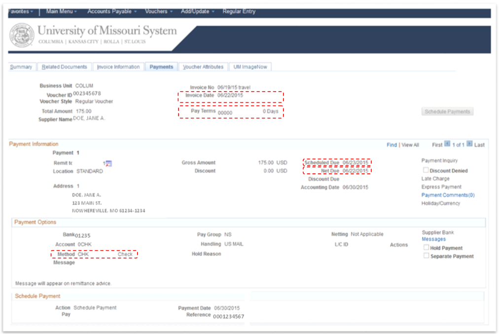 AP Check Inquires - screenshot and/or workflow